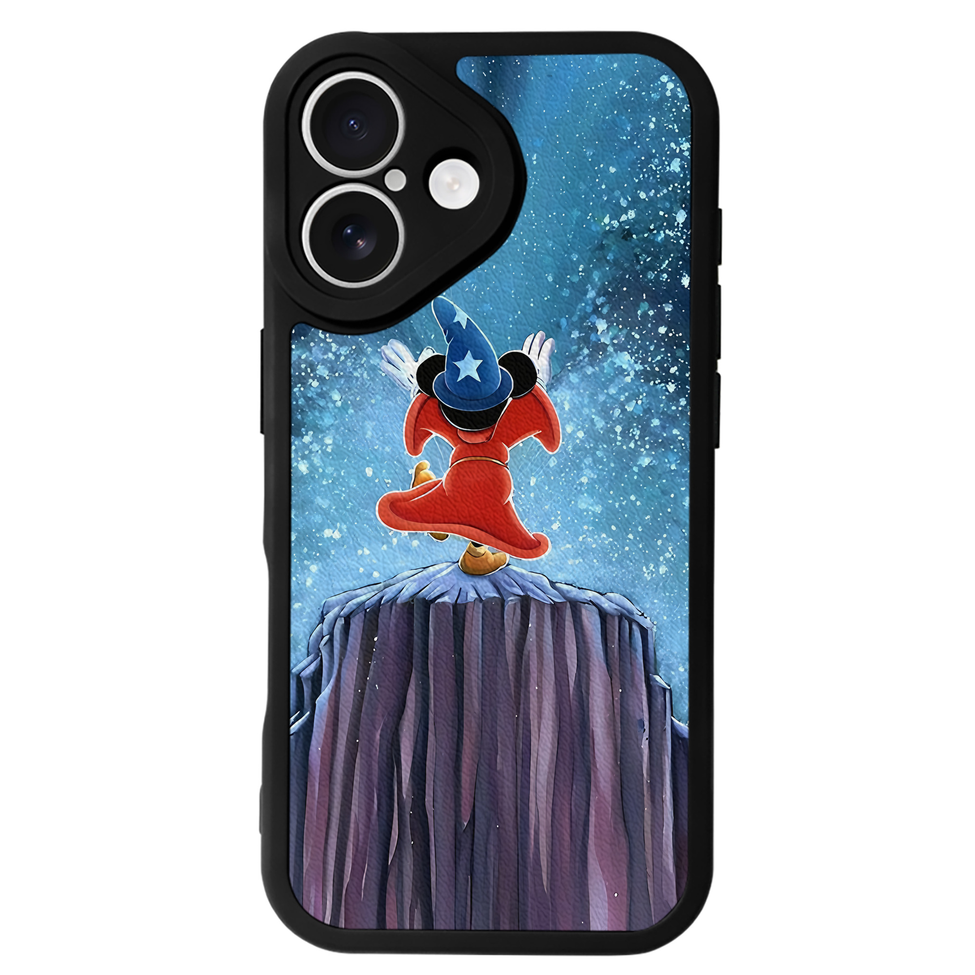 （画像用） ミッキーマウス Mickey Mouse 【iPhone 16シリーズ対応】シリコンスマホケース（レザー調） 材質：シリコン